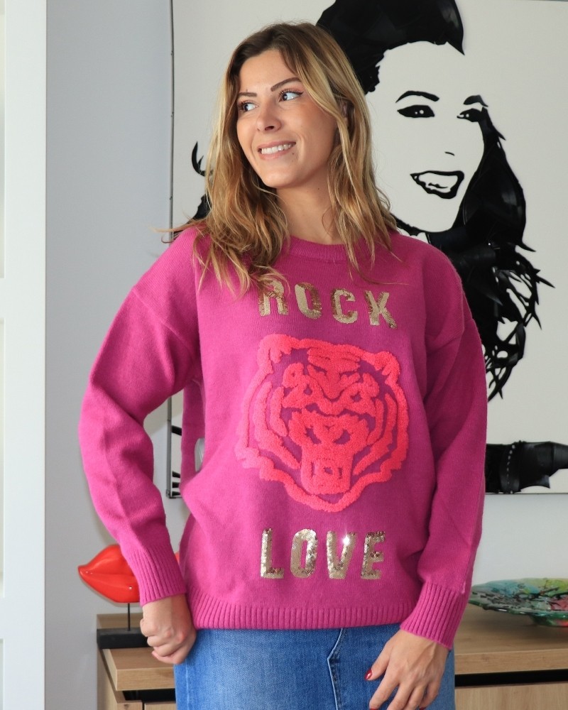Pull rock - 8669WEB-VIOLET -  Pulls & gilets